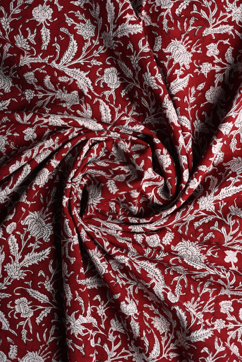 MESMERIZING MAROON FABRIC (WIDTH 42 INCHES)