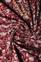 MESMERIZING MAROON FABRIC (WIDTH 44 INCHES)