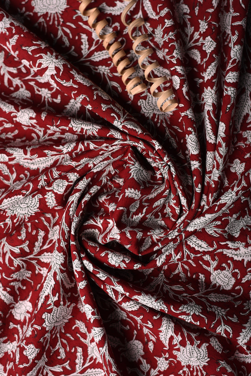 MESMERIZING MAROON FABRIC (WIDTH 42 INCHES)
