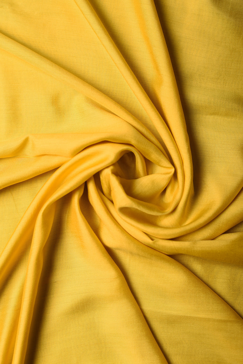 Mango Yellow Cotton Silk Fabric