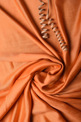 Pure Silk Saffron Color Fabric