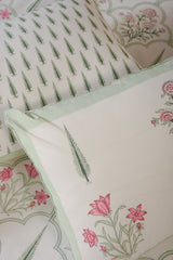 Ready To Rest Floral Pure Handblock King Size Bedsheet