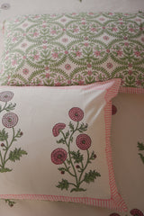 Treasured Soft Pure Handblock Cotton King Size Bedsheet